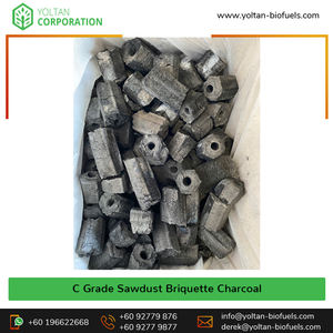 Charbon de bois en briquettes de sciure de bois dur de qualité supérieure, grade C, 100 % naturel, sans produits chimiques, pour barbecue, vente en gros - Product Image 2