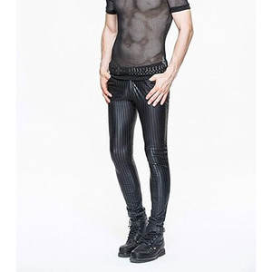 Pantalon en cuir véritable à motif droit décontracté de haute qualité pour hommes Offre Spéciale avec tissu en toile taille haute et logo personnalisé - Product Image 6