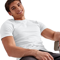T-shirt personnalisé unisexe de haute qualité Streetwear t-shirts coupe régulière poids lourd 100% coton tricoté imprimé écologique vente en gros