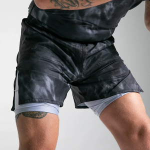 กางเกงชกมวย MMA คุณภาพสูงแบบกำหนดเอง กางเกงชกมวยโลโก้สั่งทำ ชุดต่อสู้สำหรับผู้ชาย กางเกง MMA 2-IN-1 ลายควัน - Product Image 3