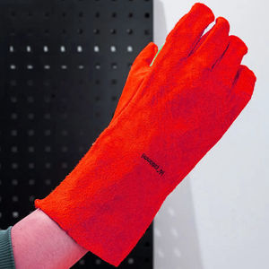 Venta al por mayor seguridad industrial cuero de vaca resistente al calor soldador guantes de trabajo transpirable antideslizante personalizable guantes de soldadura - Product Image 6