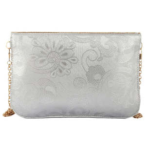 Women's Fancy <b>Clutch</b> 6560 - <b>Silver</b> - Product Image 3