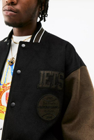 Veste en cuir véritable pour homme, style Letterman, coupe-vent, universitaire, de travail, baseball, basketball, bomber, varsity