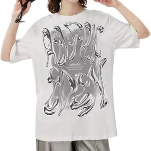 Venta al por mayor OEM ODM 100% algodón hombres y mujeres personalizado impreso ácido lavado Verano de gran tamaño manga corta gráfico camisetas - Product Image 1