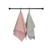 Décoration commerciale de haute qualité couleur rose 100% coton serviettes de nettoyage de cuisine séchage rapide absorbant torchons durables