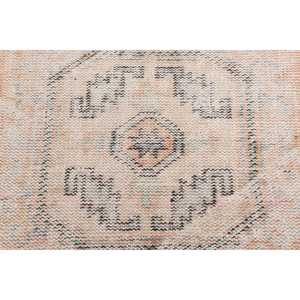 Turkish 2.2x4 ft Rug, Small Vintage Rug, <b>Brown</b> Blue Check <b>Wool</b> Rug - Product Image 5
