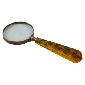 Simple Designer Brass & Wooden Handheld Magnifier <b>Glass</b> <b>Read</b> News Paper and Books Use Table Decor Customize Low Cost - Product Image 3