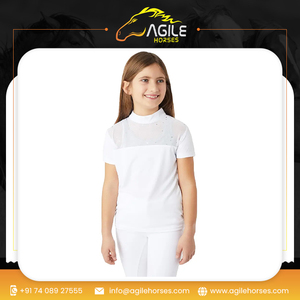 High Quality Customizable Kids Riding Show Shirts Base Layer <b>Top</b> Wholesale Equestrian Clothing Horse Riding Shirt - Product Image 6