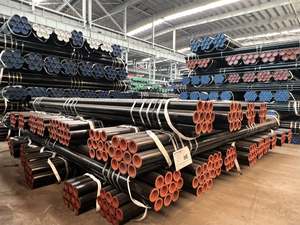 Tuyaux en acier sans soudure ASTM A106 A53 <span class=keywords><strong>GR</strong></span>.B SCH40 6M 2 pouces 24 pouces certifiés API, laminés à chaud, peints en noir, pour chaudières, pétrole et gaz - Product Image 4