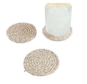 Dessous de verre en rotin fait maison dernier modèle Tapis et coussins ronds en rotin Décoration de maison et de cuisine Sous-verres en rotin pour mariage Plateau à thé - Product Image 1