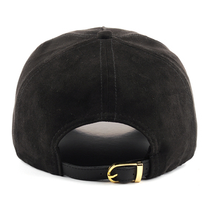 2025หมวกเบสบอลคุณภาพสูงหมวกปีกโค้งแบบคลาสสิกธรรมดา5แผงหนังติดโลโก้บนหนังกลับดีไซน์ตามสั่ง - Product Image 5