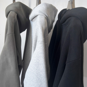 Ensemble de survêtements vintage à capuche surdimensionnés pour hommes, vêtements décontractés personnalisés de haute qualité, impression en relief - Product Image 6