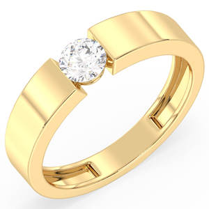 REYES-Anillo de compromiso de oro rosa minimalista, Plata de Ley 925, moissanita GRA certificada, joyería fina para mujer, regalos de boda - Product Image 2