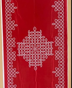 8 X 8 Feet Stage Backdrop Cloth Sathyanarayana Swami Cloth Pichhwai Cow Krishna Print Traditional Festival Diwali Pooja <b>Temple</b> - Product Image 5