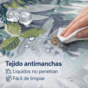 Tovaglia Rettangolare Idrorepellente 100% Poliestere con Motivo Foglie Nordiche, Effetto Lino, Lavabile e Riutilizzabile per Casa, Cucina e Sala da Pranzo - Product Image 4