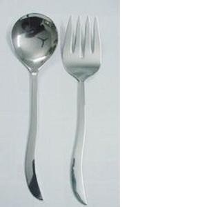 Juego de Cubiertos de acero inoxidable de 24 piezas de diseño moderno, 2 servidores de ensalada, comida, hogar, Hotel, bodas, fiestas, pasteles - Product Image 2