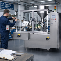 Machine de remplissage et de scellage de tubes haute précision, équipement d'emballage de crème cosmétique 1,5-300 ml pour l'emballage de lotion et d'onguent
