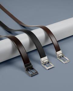 Cinturones de cuero clásicos para hombres Hebillas elegantes duraderas en varios estilos y opciones de colores Tendencia de venta a granel de alta calidad - Product Image 1