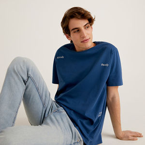 เสื้อยืดคอกลมแขนสั้นสำหรับผู้ชาย, เสื้อยืดออกกำลังกายกันยับ100% ผ้าฝ้ายคอกลมเสื้อยืดลำลองแห้งเร็วไซส์ใหญ่ - Product Image 4