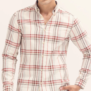 Chemises en coton à carreaux traditionnelles pour hommes, manches longues et de bonne qualité - Product Image 6