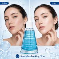 Suero de Péptidos de Cobre Azul GHK-Cu de Alta Pureza 5000 ppm con Snap-8, Suero Facial Reafirmante Antienvejecimiento, Cuidado de la Piel Personalizado con COA y MSDS
