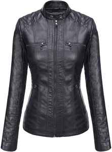 OEM vestes en cuir de haute qualité mode pour femmes manteau en cuir original logo personnalisé pour les femmes - Product Image 3
