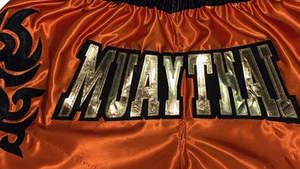 กางเกงมวยไทยและมวยสากลแบบยูนิเซ็กซ์สั่งทำพิเศษสำหรับผู้ชาย สำหรับการแข่งขันระดับมืออาชีพ ผ้าแห้งเร็ว ระบายอากาศได้ดี พร้อมโลโก้ด้านหน้า - Product Image 4