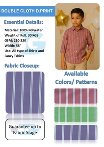 เสื้อ100% โพลีเอสเตอร์ผ้าคอตตอนเนื้อละเอียดความหนาแน่นสูงสำหรับผู้ชายผู้หญิงเสื้อลายแปรงใช้เป็นซับใน - Product Image 4