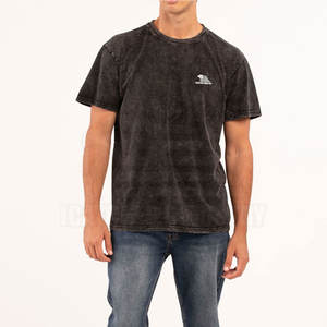 2025 haute qualité lavage à l'acide t-shirt en gros 100% coton lavage à l'acide hommes t-shirts à vendre - Product Image 4
