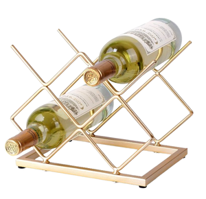 Muebles para el hogar apilable aluminio Metal vino estante Bar organizador de almacenamiento soporte de exhibición para champán Cocina - Product Image 2