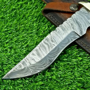 Cuchillo Bowie de Acero Inoxidable Hecho a Mano con Borde Dentado, Mango de Cuerno, Funda, Personalizado, Soporte OEM, Caza, Supervivencia, Campamento, Aire Libre - Product Image 6