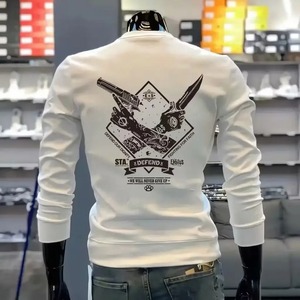 Sudadera con estampado 3D de alta calidad para hombre, sudaderas de algodón orgánico 100% de tendencia superior, camisas informales con estilo para hombre - Product Image 1