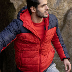 Veste matelassée légère et respirante pour homme, coupe-vent à manches longues, tissu en polyester respirant, pour l'extérieur, hiver - Product Image 6