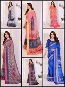 Saree สีขาวและสีเหลืองที่สง่างามที่มีเส้นขอบสีแดงแบบดั้งเดิมที่มีลวดลายภาพวาดด้วยมือที่สดใสและมีสีสัน pallu ที่สมบูรณ์แบบ - Product Image 3