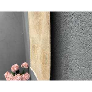 Turkish Rug, Small 1.6x3.2 ft Vintage Rug, <b>Brown</b> Blue Bordered <b>Wool</b> Rug - Product Image 2