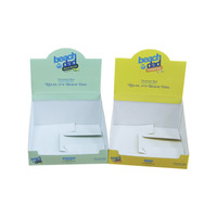 Boîte d'affichage personnalisée avec laminage brillant, vente en gros, imprimée avec logo pour la promotion de produits sur comptoir de vente au détail, présentoirs de marque