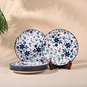 Juego de Platos Cuartos de Porcelana China Tradicional Bluebell, 6 Unidades de 7.8 Pulgadas, Lujosos y Duraderos, para Fiestas, Restaurantes, Hoteles - Product Image 1