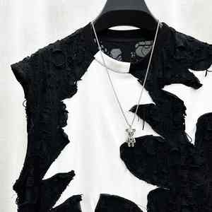 Ropa de verano 2025 para hombre, camiseta informal de retazos sin mangas, camisetas nuevas de Color en contraste, tejido de punto de talla grande - Product Image 2