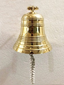 Solid <b>Brass</b> Ring Ship <b>Bell</b> Ring Indoor Door <b>Bell</b> Home Kitchen Outdoor Gold Art & Collectible Nautical India Die Cutting Printing - Product Image 2