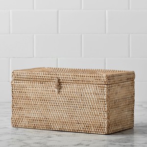 Elegant Rattan Box with Lid, Toothbrush Holder, Tray, Tissue Box, Toilet Paper Holder, Wastebasket for Livingroom Bathroom - Product Image 5