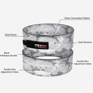 Ceinture de musculation en cuir Rexfit Sports, ceinture de soutien dorsal pour la musculation et le powerlifting, libération rapide, soutien dorsal pour la salle de sport et le powerlifting - Product Image 4