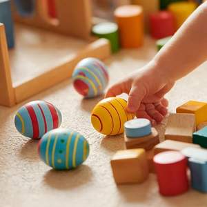 Huevos de madera de Pascua pintados a mano ecológicos de Venta caliente para cestas de regalo de Pascua - Product Image 5