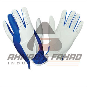 Guantes de golf de cuero Cabretta con logotipo personalizado para hombre, piel de oveja, transpirables, antideslizantes, con protección UV para uso deportivo - Product Image 1