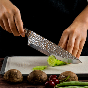 Venta al por mayor personalizado de alta calidad OEM ODM servicio de acero inoxidable cuchillo de Chef de cocina con mango de madera Pakka hoja afilada fija - Product Image 6