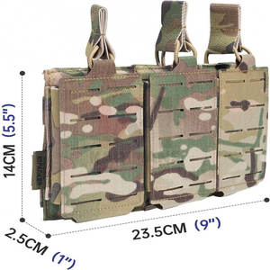 Bolsa Mag táctica Paintball deportes parte superior abierta solo doble Triple Mag soporte duradero sistema MOLLE logotipo personalizado OEM al por mayor - Product Image 2