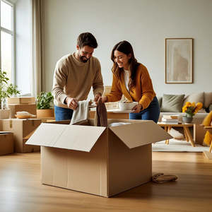 Reinforced Double Wall Giant 80x60x55 cm Corrugated Board Moving <b>Box</b> Half Pallet Size Anonymous Large <b>Box</b> - Product Image 5