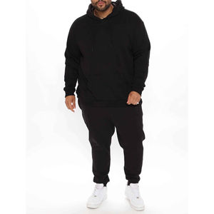 2025 Imported Custom Men's Long Sleeve Hoodie Kangaroo Pocket Ribbing <b>Cuffs</b> 80% Cotton 20% Polyester Heavyweight Drawstring Hood - Product Image 5