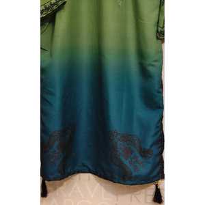 Traje de Satén de Dos Piezas FUSION Long Length SL00248, Manga Tres Cuartos, Atuendo de Otoño con Diseño de Dos Piezas, Talla 2XL - Product Image 2