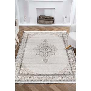 พรมปูพื้นที่ทันสมัยสีเบจ60% โพลีโพรพิลีนและพรมโพลีเอสเตอร์40% ขนาด60ตร. ม. ฟุตห้องนอนห้องเรียนห้องเด็กทางเข้า - Product Image 1