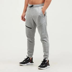 Pantalons de survêtement décontractés pour hommes, taille mi-haute, en molleton, avec panneaux unis, épais, chauds, pour la course à pied - Product Image 1